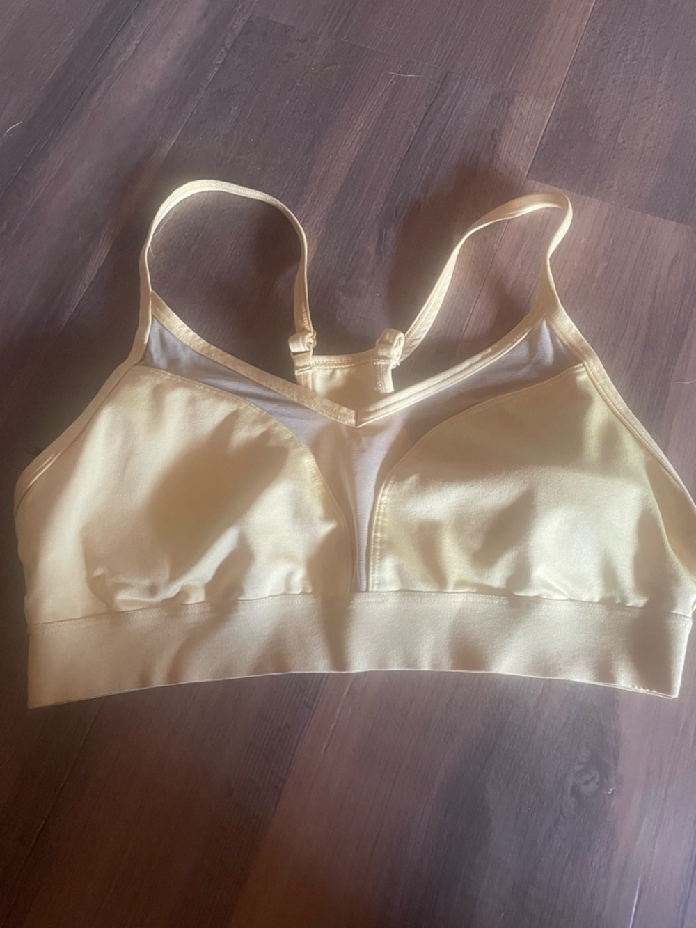 PINK Victoria's Secret Soft Light Yellow Sports Bra